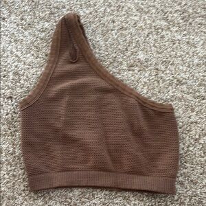 Urban Outfitters Brown Asymmetrical Top